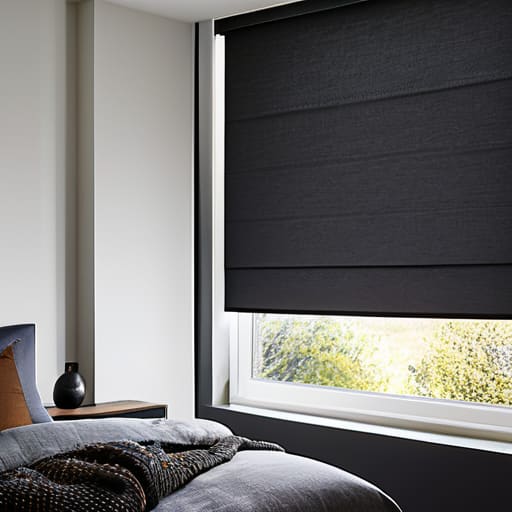 Streamlined Blackout Blinds for light control.