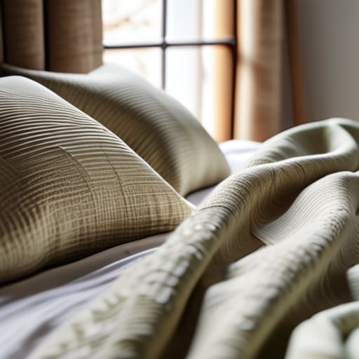Choosing sustainable bedding materials and fabrics.