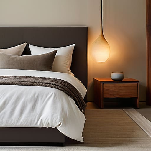 Arranging furniture in a master bedroom.