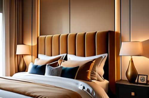 Essential lighting layers for bedroom ambiance.